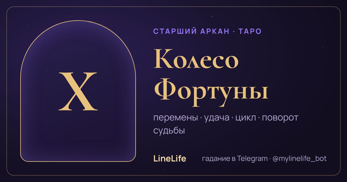 Колесо Фортуны: значение карты Таро в любви — иллюстрация LineLife