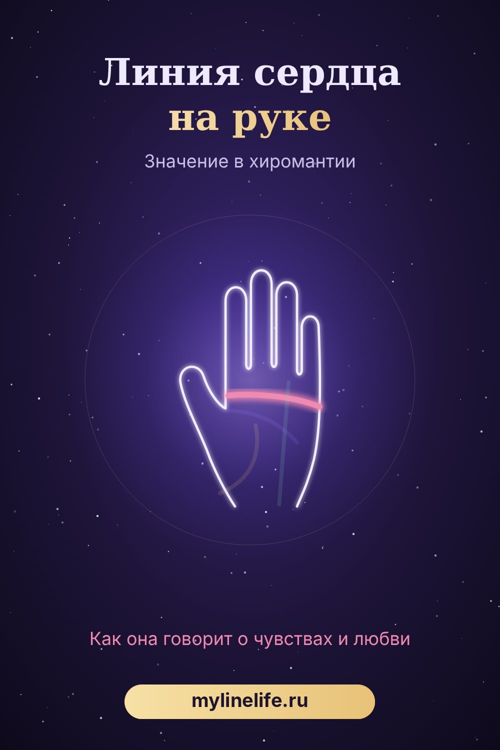 Линия сердца на руке — схема и значение в хиромантии